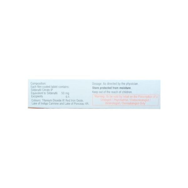 Vigore 50 RED Tablet 4'S - Impotence/Erectile Dysfunction (Ed)