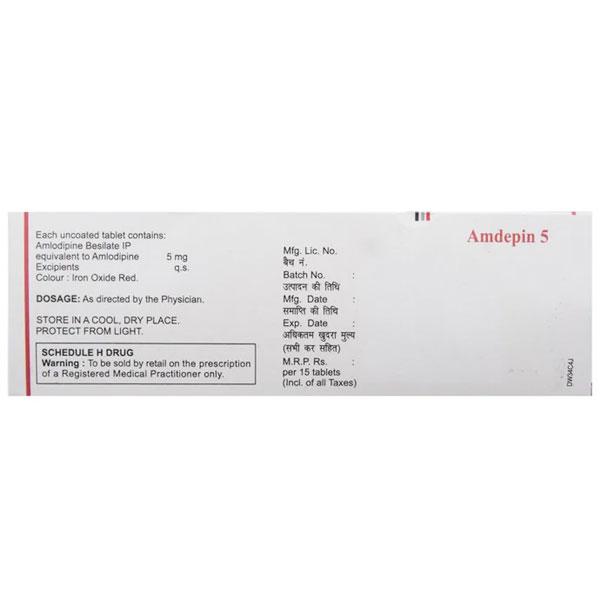 AMDEPIN 5 Tablet 10's - Hypertension-Cal