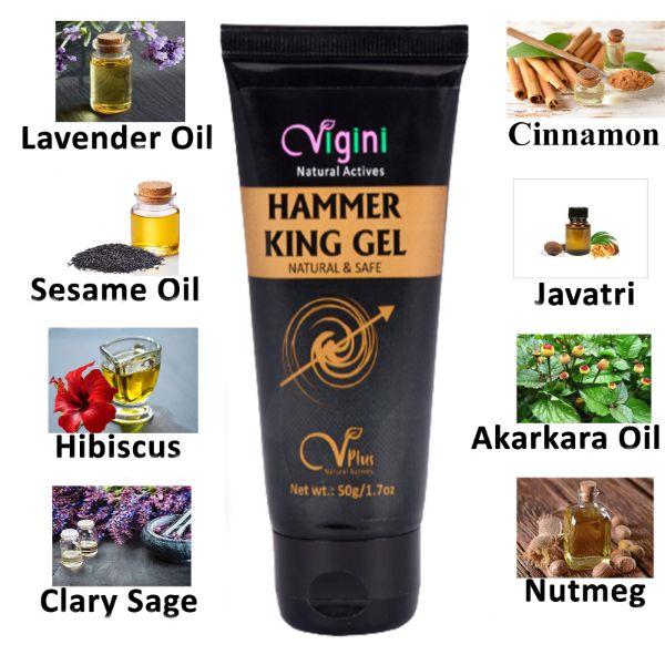 Vigini Hammer King Lubricant Gel - Men 50 gm - Intimate Cream/Gel
