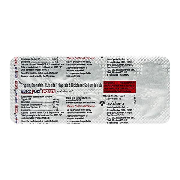 Muscoflex Forte Tablet 10'S - Pain relief-Ant