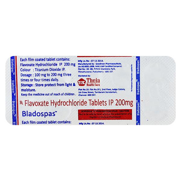 Bladospas Tablet 10'S - Bladder And Prostate Disorders-Dru