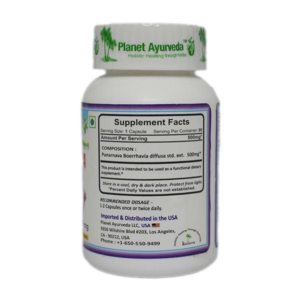 Planet Ayurveda Punarnava Capsules 60's - Pure Herbs