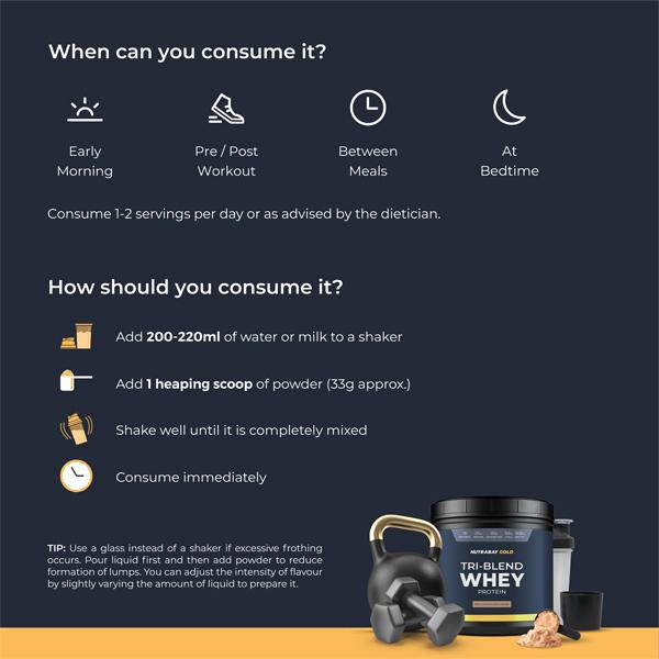 Nutrabay Gold Isolate Whey Protein Powder - Rich Chocolate Cream Flavour 500 gm - Whey Proteins