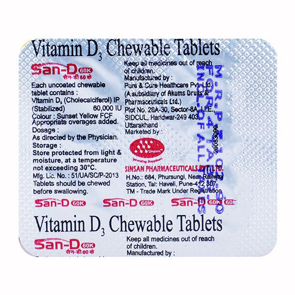 SAN D 60 K Tablet 4'S - Supplements-Vit