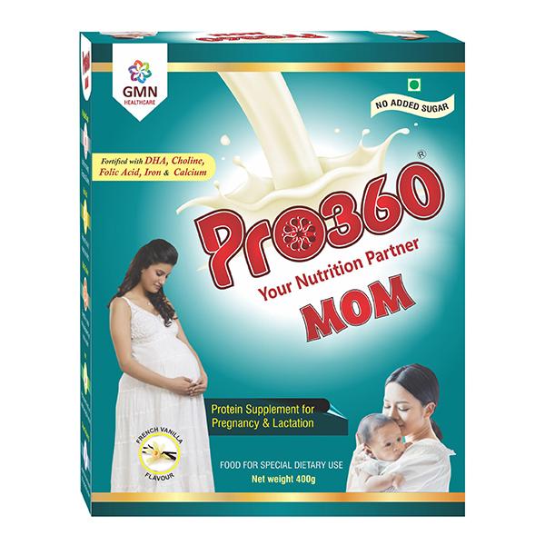 Netmeds | Pro360 MOM Pro Nutritional Protein Powder - French Vanilla Flavour 400 g
