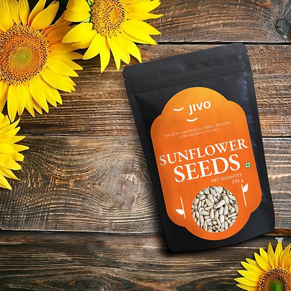 Jivo Sunflower Seeds (Deshelled Raw) 250 gm - Nutritional Bars