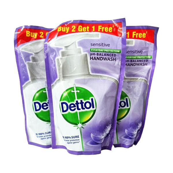 Netmeds | Dettol pH Balanced Handwash - Sensitive (2 x 175 ml + 1 x 175 ml Free)