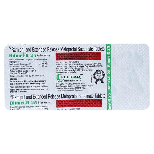 BITMET R 25 Tablet 10's - Hypertension-Bet