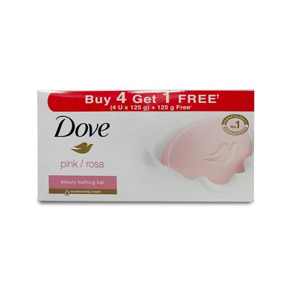 Dove Pink & Rosa Beauty Bathing Bar Soap 125 gm (Buy 4 Get 1 Free) - Soaps