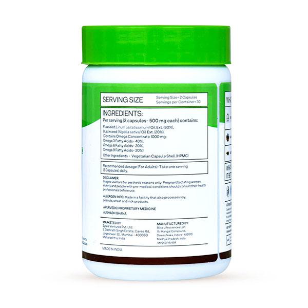 OZiva Plant based Omega 369 Capsule 60's - Omega Fish Oil Fatty Acids