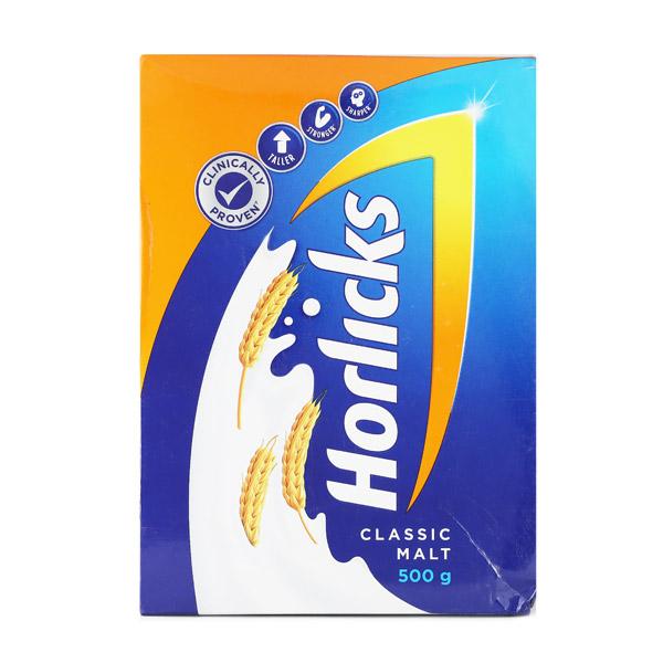 Netmeds | Horlicks Nutritional drink Powder Classic Malt 500 gm (Refill Pack)