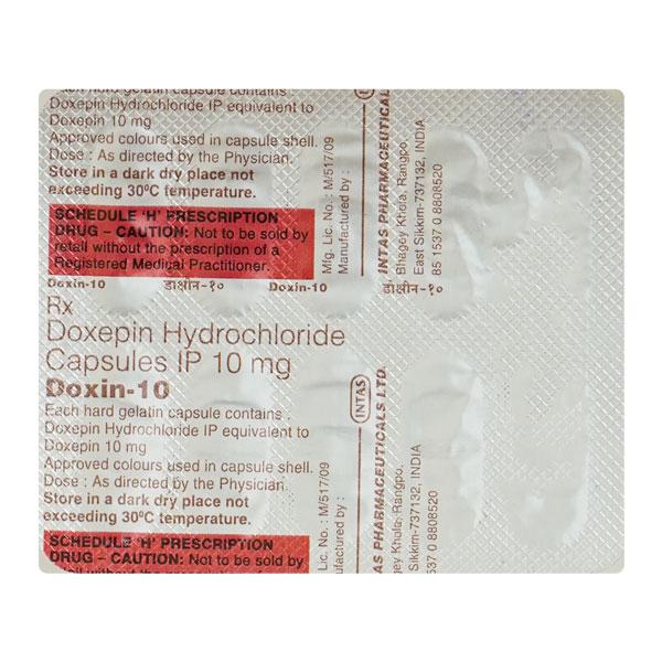 Doxin 10mg Capsule 10'S - Depression-Ant