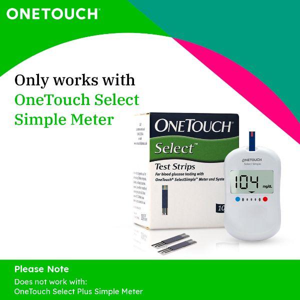 Onetouch Select Test Strip 10's - Blood Glucose Monitors/Strips