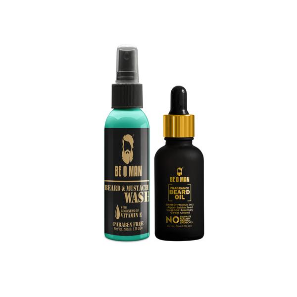 Beoman Oudh Combo (Beard Wash 100 ml + Beard Oil 30 ml) - Beard Wash