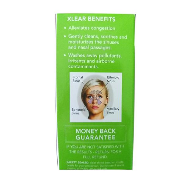 Xlear Natural Saline Nasal Spray for Sinus and Allergy Relief (Pack of 3 x 22 ml) - Nasal Decongestion