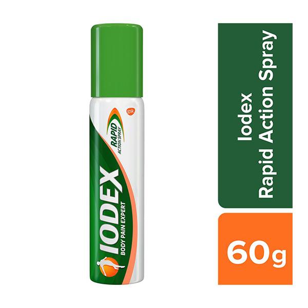 Netmeds | Iodex Rapid Action Spray 60 gm