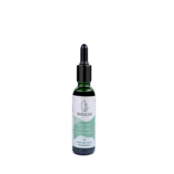Netmeds | Wholeleaf Relief Strong Strength (CBD) Oil - Fennel and Mint 30 ml