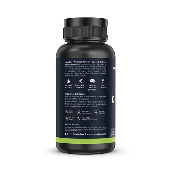 Nutrabay Wellness Korean Ginseng Extract 400mg Capsule 60's - Workout Essentials