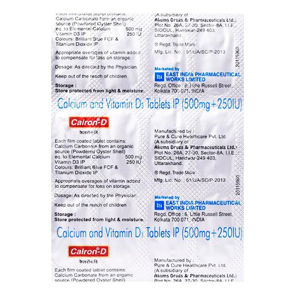 Calron D Tablet 15'S - Supplements-Vam