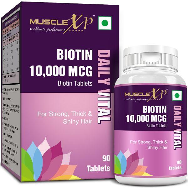 Netmeds | MuscleXP Biotin 10,000 MCG Daily Vital Tablet 90's