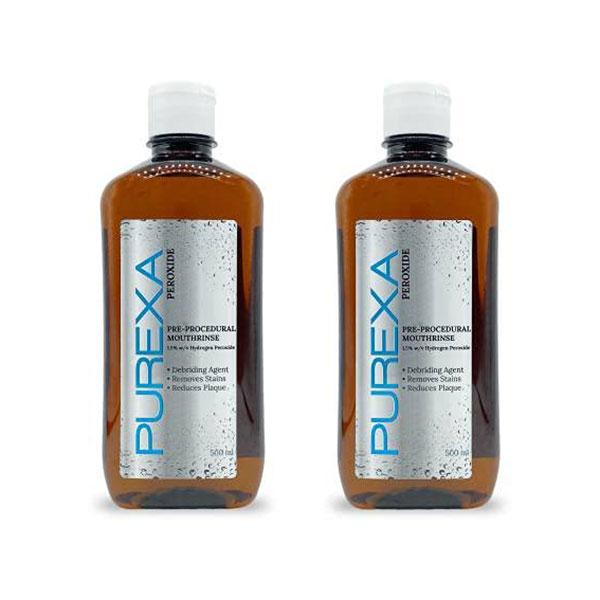 Purexa Peroxide Pre Procedural Mouthwash (Pack of 2 x 500 ml) - Mouthwash