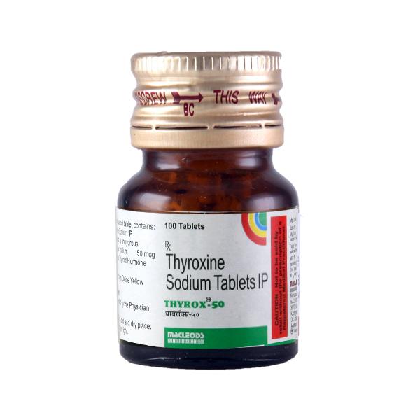 Thyrox 50mcg Tablet 100'S - Hypothyroidism