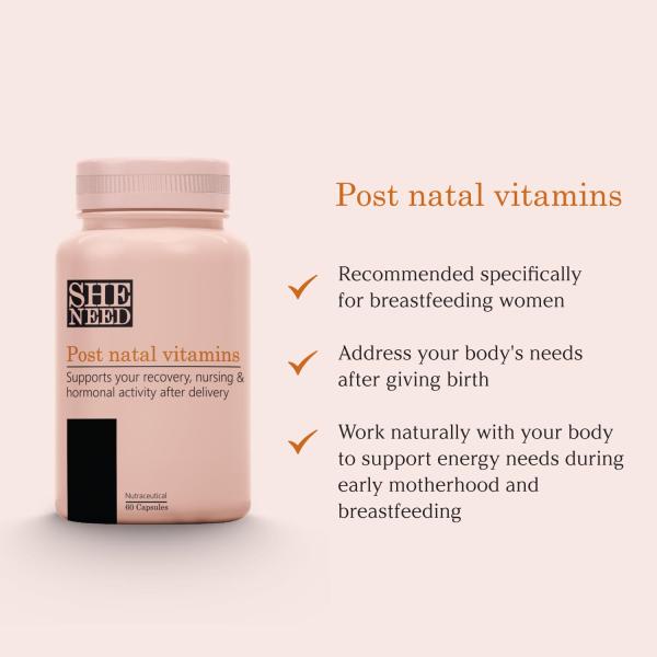 Sheneed Postnatal Vitamin Capsule - Pack of 2 x 60's - Multi-Vitamins