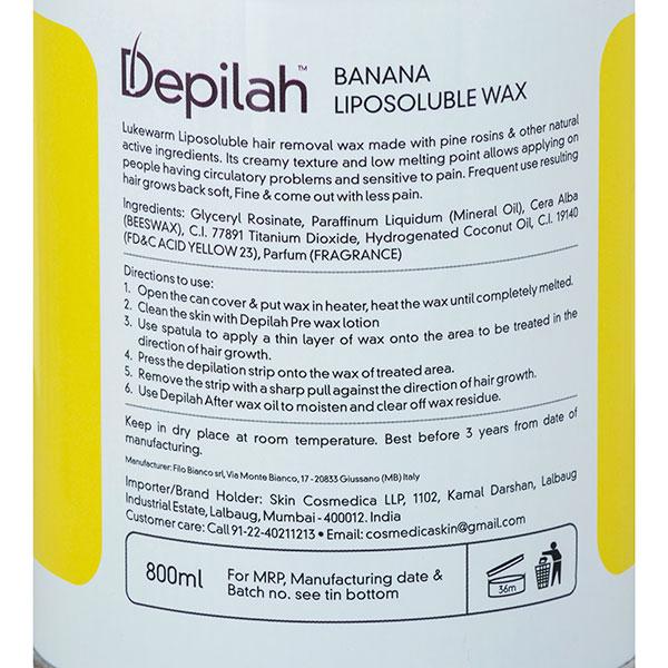 Depilah Banana Liposoluble Wax 800ml - Hair Removal Accessories