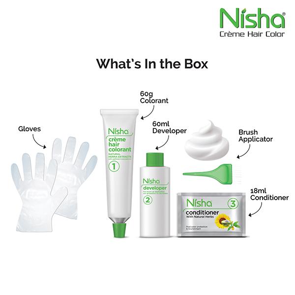 Nisha Creme Hair Color - 3.16 Burgundy 60 gm - Crème
