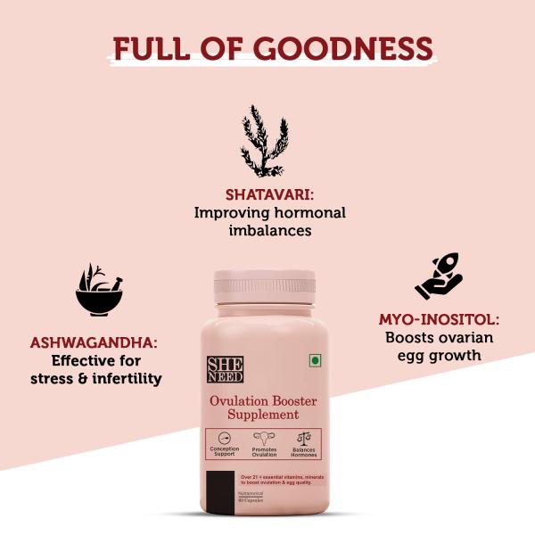 Sheneed Ovulation Booster Supplement Capsule 60's - Nutritional Supplements