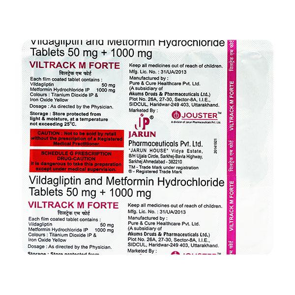 VILTRACK M FORTE Tablet 15's - Diabetes-Ant