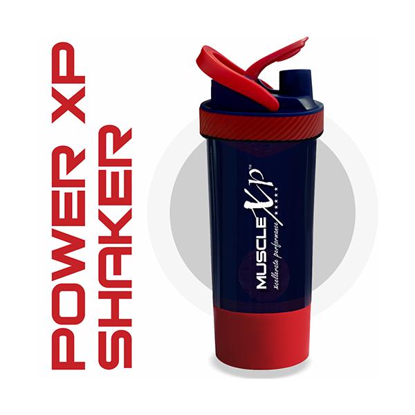 MuscleXP Power XP Gym Shaker - Blue & Red 700 ml - Workout Essentials