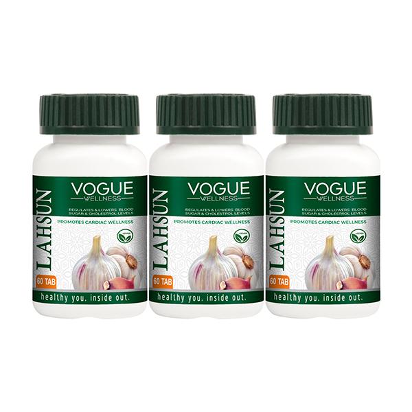 Vogue Wellness Lahsun Tablet (Pack of 3 x 60's) - Pure Herbs
