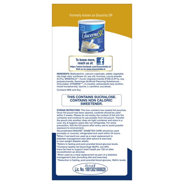 Ensure Diabetes Care Powder - Chocolate (Refill Box) 1 kg - Nutritional Supplement