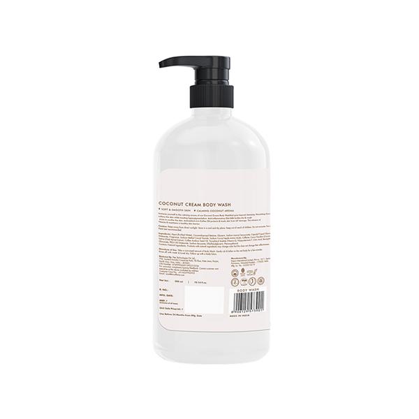 Mcaffeine Coconut Cream Body Wash with Calming Coconut Aroma, Mildly Cleansing for Soft & Smooth Skin - 300 ml - Shower Gels & Body Wash