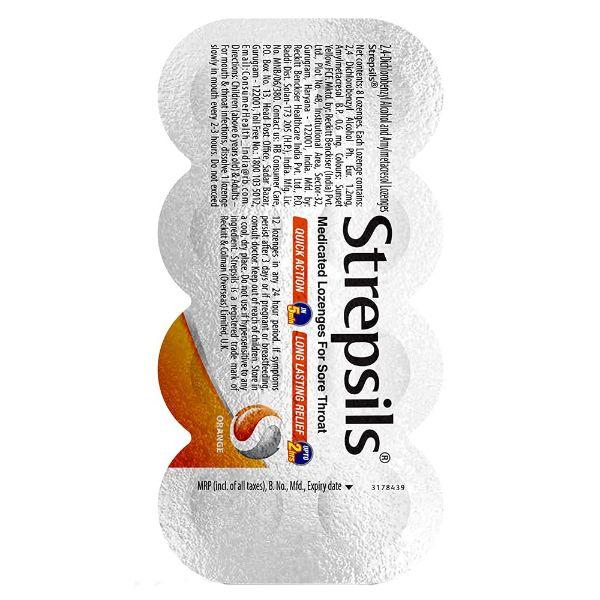 Netmeds | Strepsils Sore Throat Lozenges - Ginger & Lemon 8's