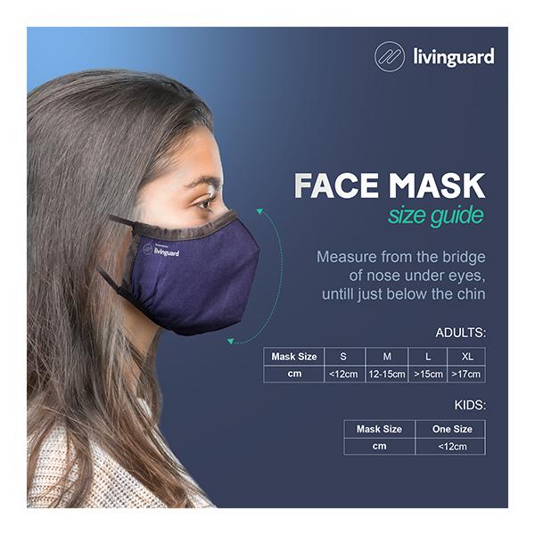 Livinguard Face Mask Ultra With Valve (L) - Blue (Pack of 1) - Face Mask