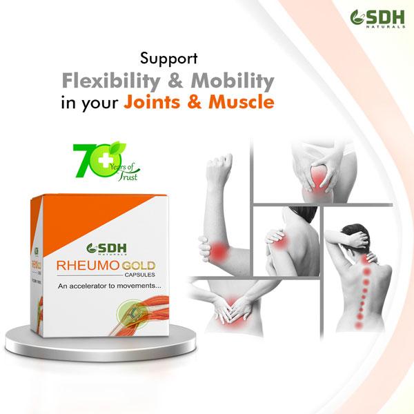 Shree Dhanwantri Herbals Rheumo Gold Capsule (Pack of 5 x 10's) - Speciality Medicines
