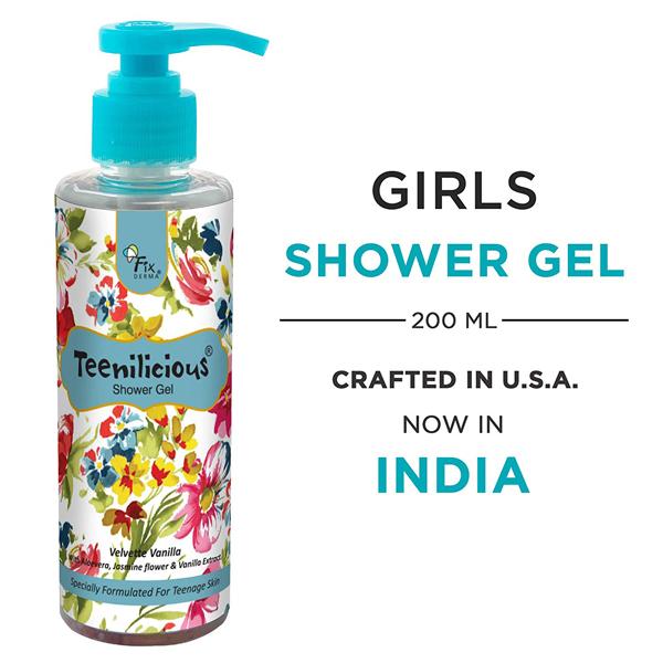 Fixderma Teenilicious Shower Gel - Velvette Vanilla 200 ml - Shower Gels & Body Wash