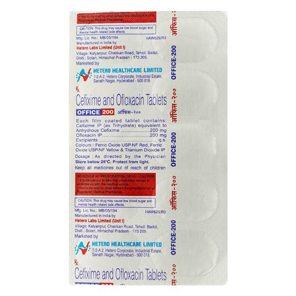 Office 200mg Tablet 10'S - Bacterial Infections-Cep
