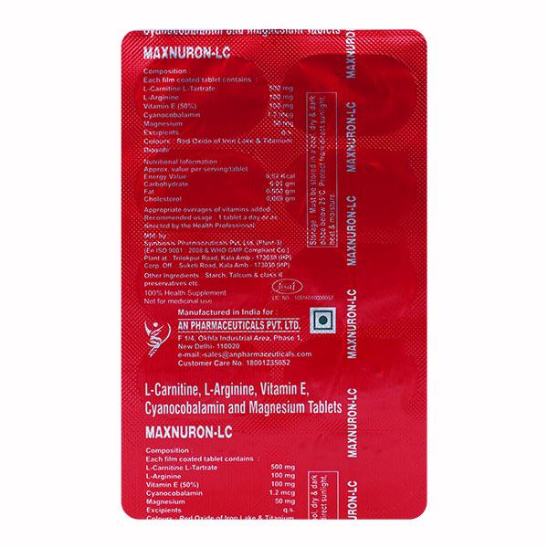 Maxnuron Lc Tablet 10's - Supplements-Vam