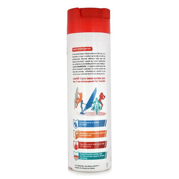 Candid Activ Sweat Control Antiperspirant Talc 250 gm - Itching/Rashes