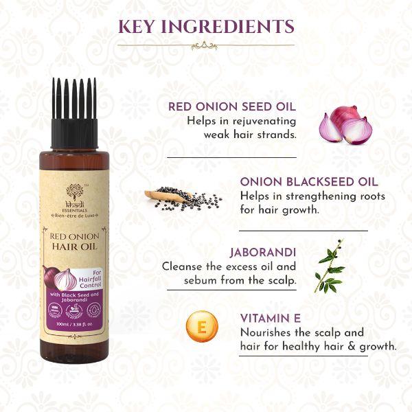 Khadi Essentials Hair Oil - Red Onion & Black Seed Oil 100 ml - Hair Oils