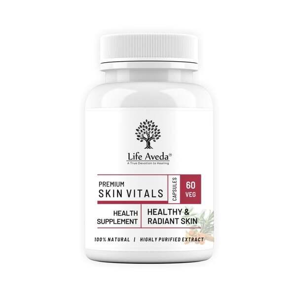 Life Aveda Premium Skin Vitals Veg Capsule 60's - Speciality Medicines
