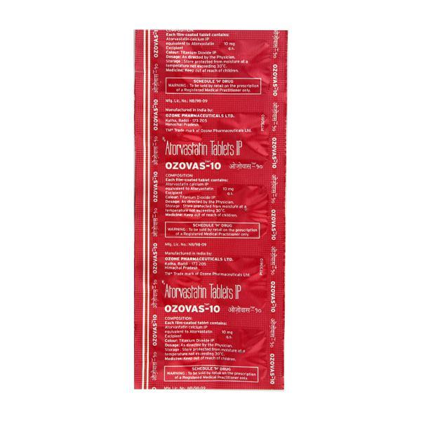Ozovas 10mg Tablet 10'S - High Cholesterol-Dys