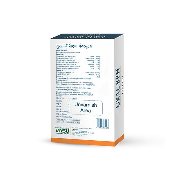 Vasu Ural-BPH Capsule (Pack of 2 x 30's) - Health Products