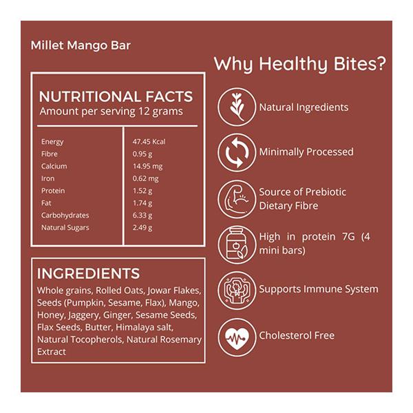 Snack Amor Healthy Bites Mini Bar (Pack of 2 x 150 gm) - Nutritional Bars