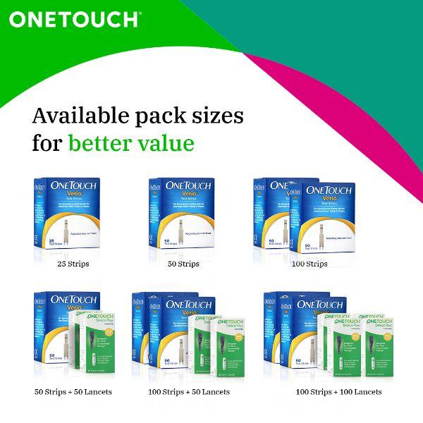 Onetouch Verio Test Strip 25'S - Blood Glucose Monitors/Strips
