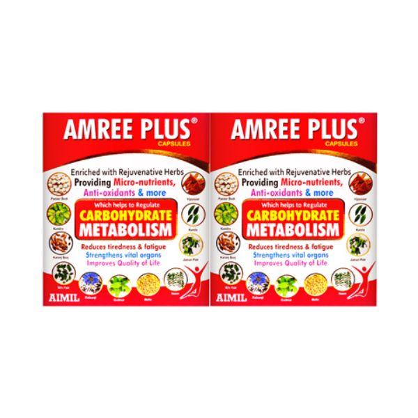Aimil Amree Plus Capsule (Pack of 2 x 20's) - Diabetes Care (Ayush)