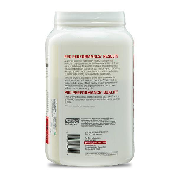 GNC Pro Performance 100% Whey Protein Powder - Vanilla Cream Flavour 2.02 lb (N) - Shaving Creams